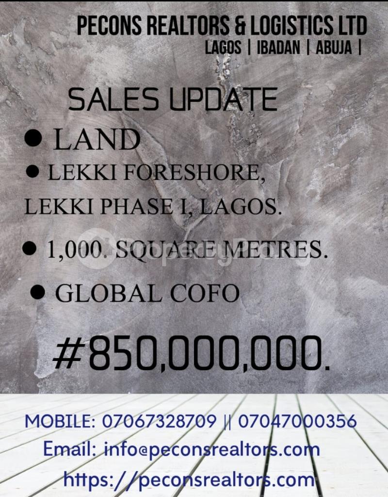 Land for sale Lekki Foreshore Lekki Phase 1 Lekki Lagos - 0