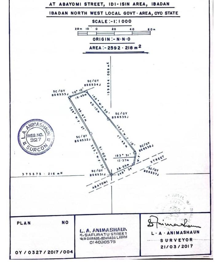Land for sale Idishin Ibadan Oyo