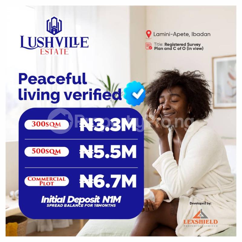 Land for sale Lamini Apete/ Lushville Estate University Of Ibadan Apete Ibadan Oyo