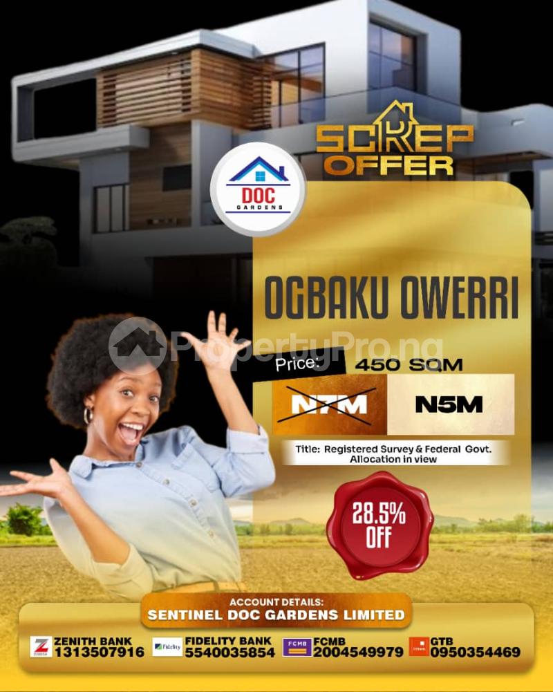 Land for sale Doc Garden Ogbaku Owerri Imo