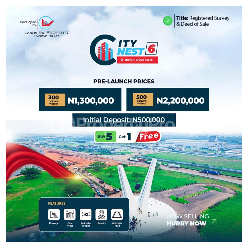 Land for sale City Nest Phase 6 Ibefun Ogun State Epe Road Epe Lagos - 0