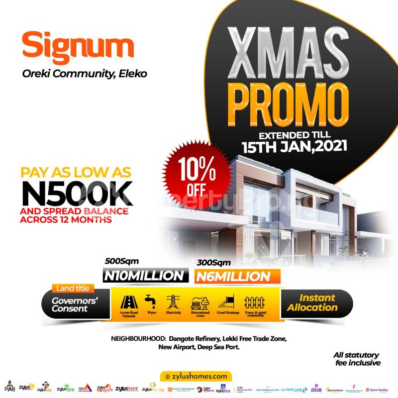 Land for sale Beside Amen Estate Eleko Ibeju-Lekki Lagos