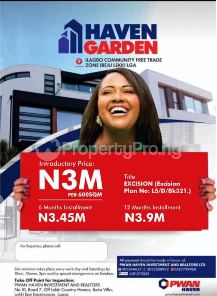 Land for sale Ilagbo Community Free Trade Zone Ibeju-Lekki Lagos - 0