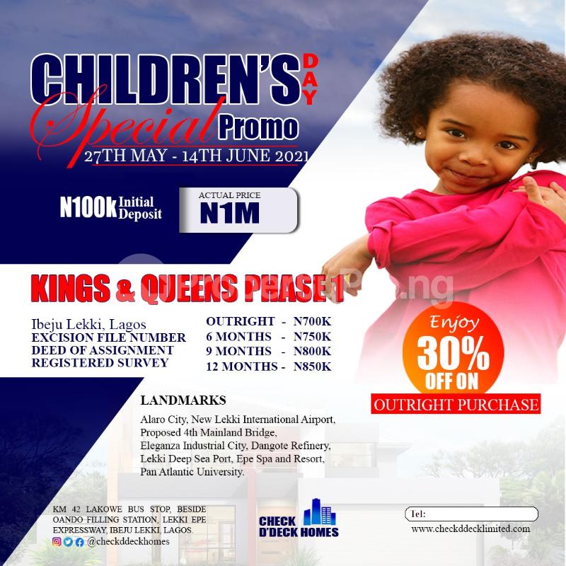 Land for sale Eleranigbe Ibeju-Lekki Lagos