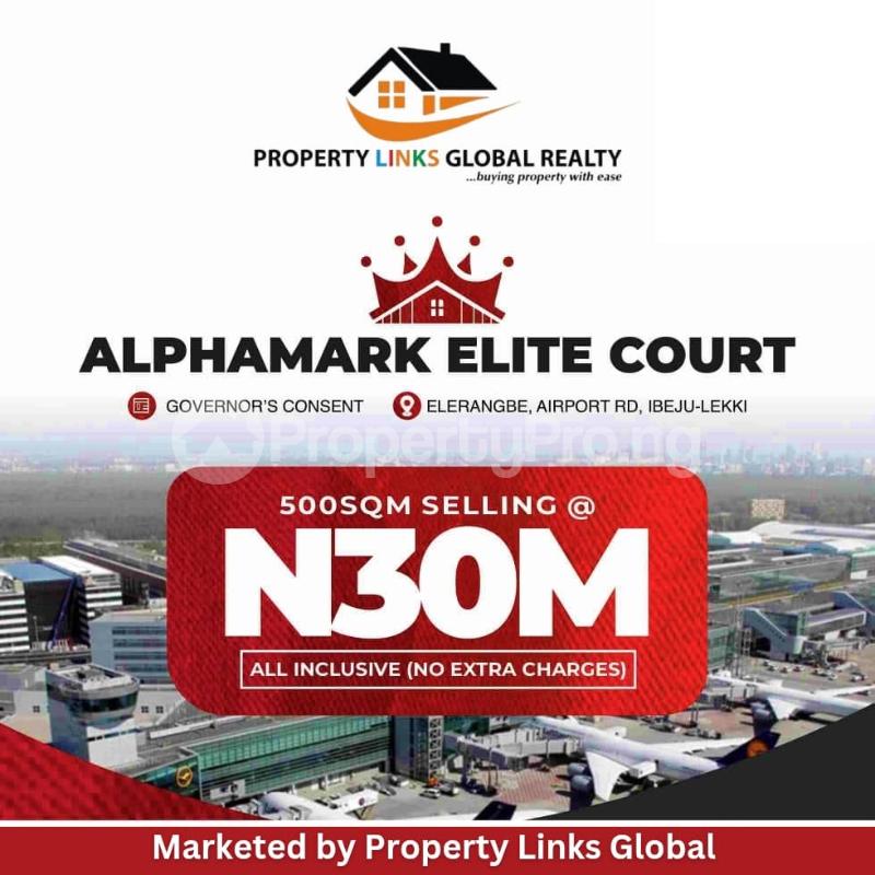 Land for sale Alphamark Elite Court In Elerangbe Ibeju Lekki International Airport Road Eleranigbe Ibeju-Lekki Lagos