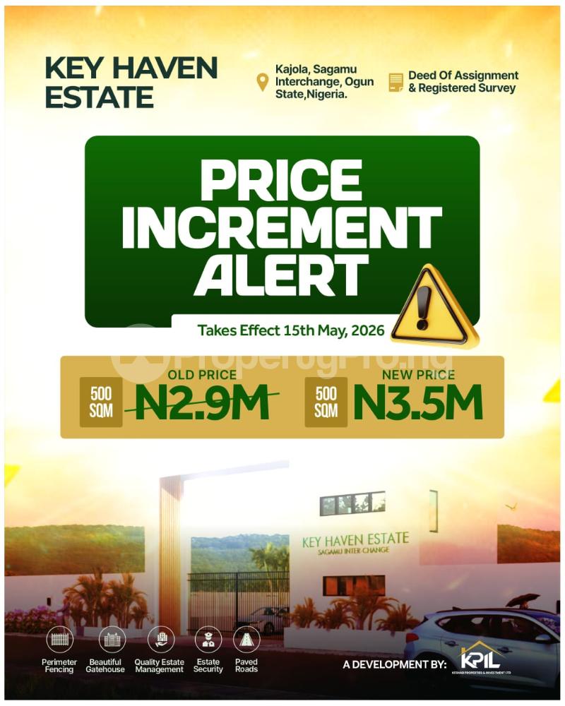 Land for sale Key Haven Estate In Close To Sagamu Interchange Ogun State And Ikorodu Garage With Imota Rice Mill Imota Ikorodu Lagos