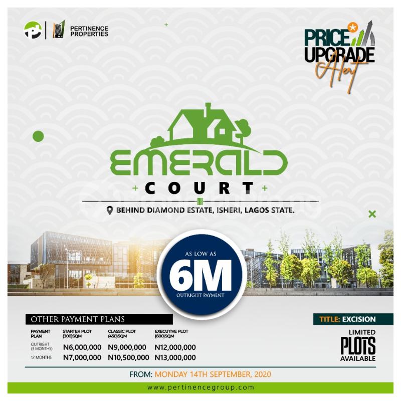 Land for sale Beside The Popular Diamond Estate Isheri Egbe/Idimu Lagos