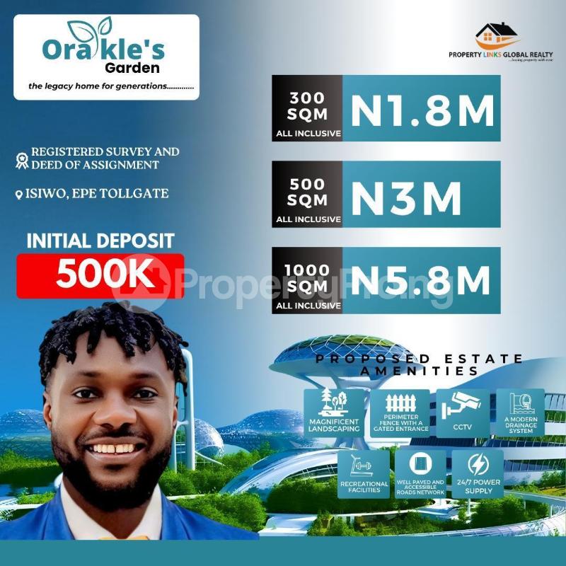 Land for sale Orakle's Garden Estate Close Augustine University And Proposed Lekki International Airport Alaro Satellite City Yemoji Resort Epe Road Epe Lagos