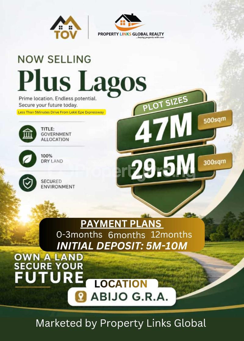 Land for sale Plus Lagos Estate In Abijo Gra Directly Facing The Coastal Road Abijo Ajah Lagos