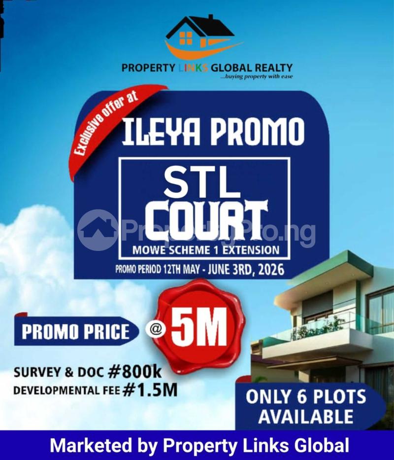 Land for sale Stl Court Mowe Ofada Close To Mowe Market And Rccg Camp With Deeper Life Hq Apapa road Apapa Lagos