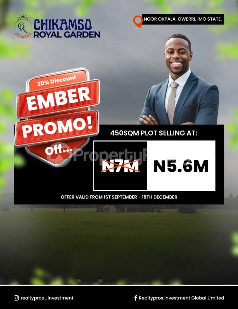 Land for sale Chikamso Royal Garden Ngor-Okpala Imo - 0