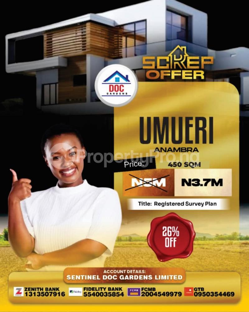 Land for sale Doc Garden Umueri Airport Anambra East Anambra - 1