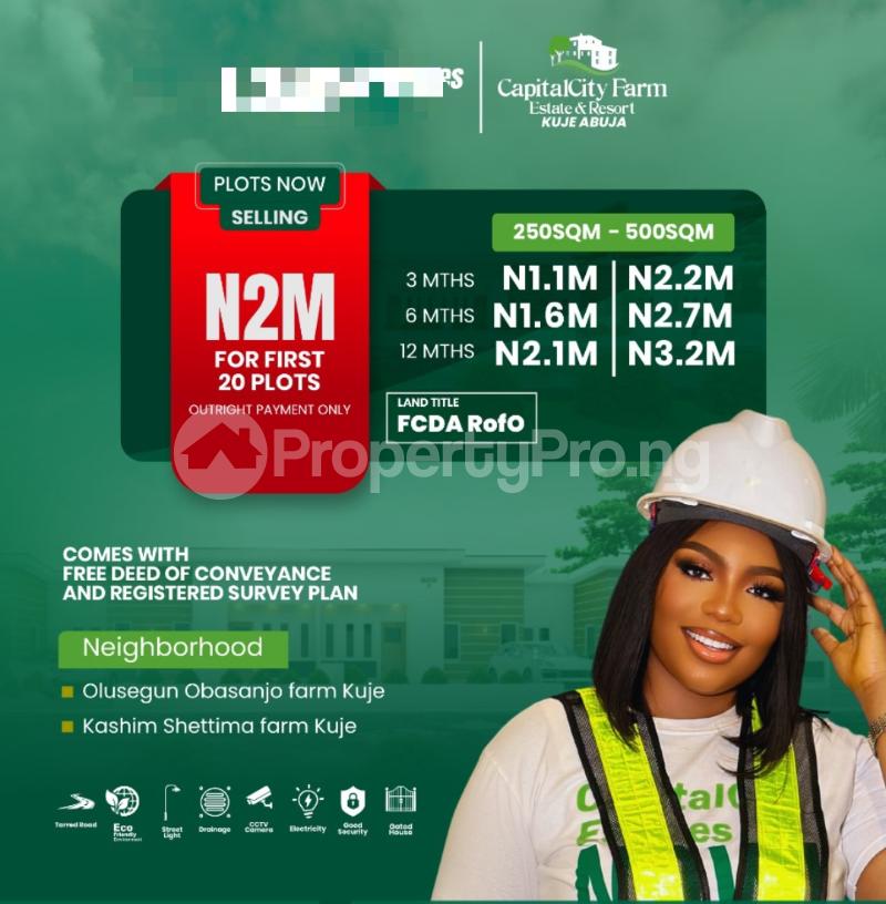 Land for sale Luke/capitalcity Farm Estate And Resort, Kuje Abuja