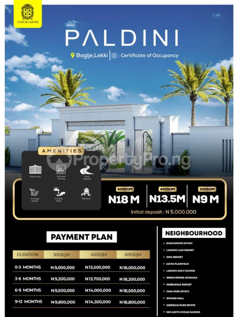 Land for sale Bogije Sangotedo Lagos