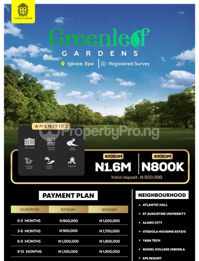 Land for sale Epe Lagos - 0