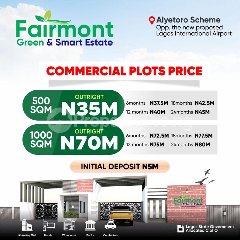 Land for sale Aiyertoro Scheme/ Fairmont Green Free Trade Zone Ibeju-Lekki Lagos