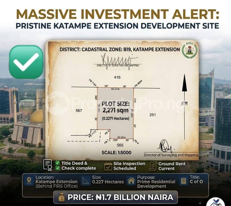 Land for sale Katampe Extension Katampe Abuja