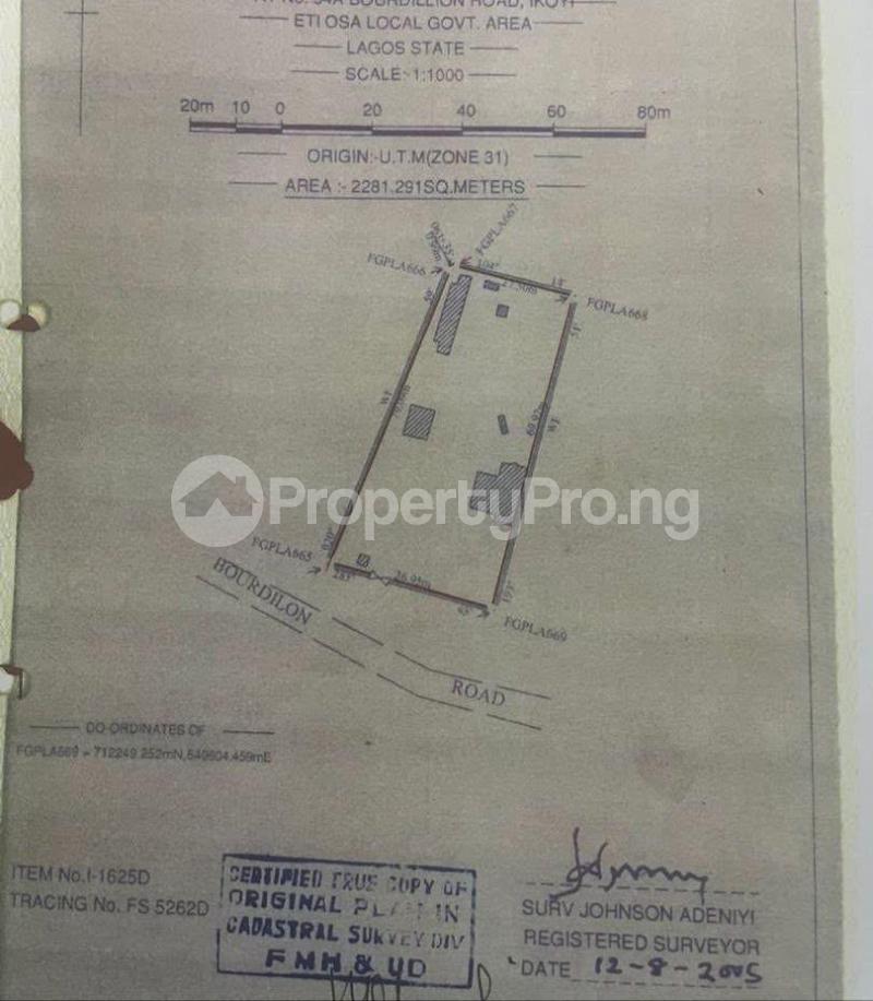 Land for sale Bourdillon Ikoyi Lagos