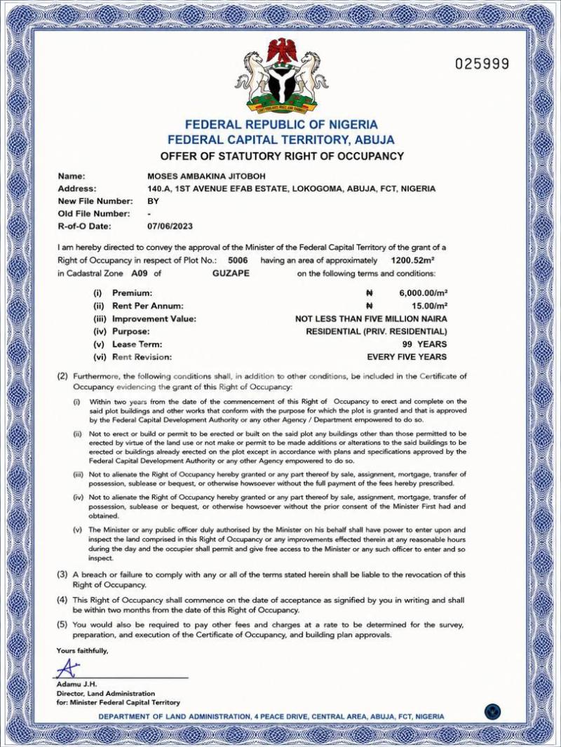 Land for sale Guzape 2 Guzape Abuja