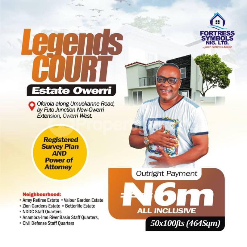 Land for sale Oforo,legends Court/4mins Drive From Futo Junction Owerri Imo