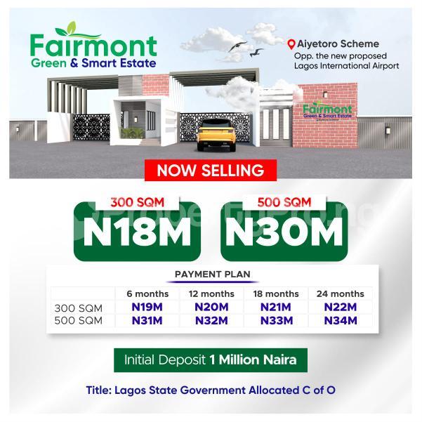 Land for sale Aiyetoro/fairmont Green & Smart Estate/opposite The Proposed Lagos State International Airport Ibeju-Lekki Lagos