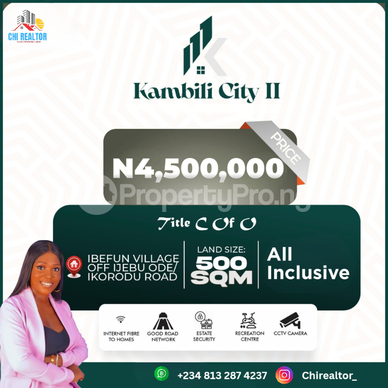 Land for sale Ibefun Village/ Kambil City Ii/ Off Ijebu Ode/ikorodu Road Epe Lagos