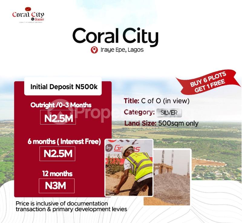 Land for sale Iraye Road/coral City Estate/ Inec Office Ibeju-Lekki Lagos