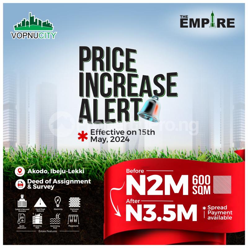 Land for sale Akodo/ Vopnu Excel Garden Free Trade Zone Ibeju-Lekki Lagos