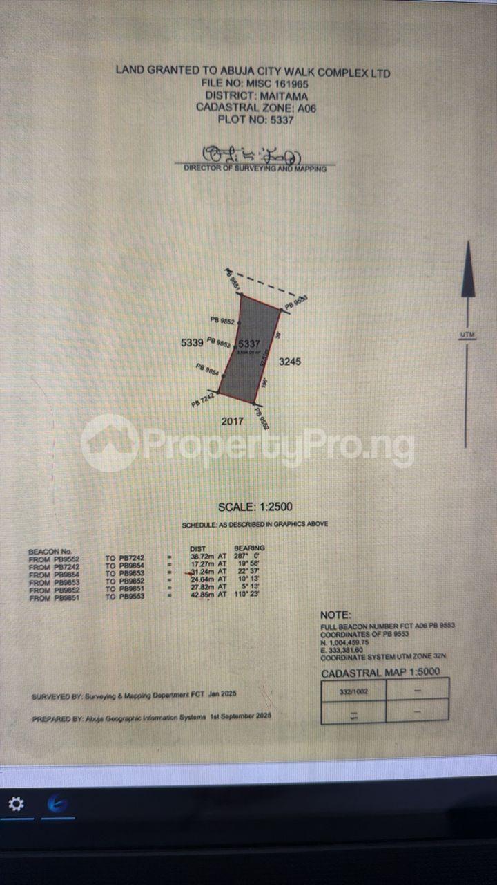 Land for sale Maitama Abuja
