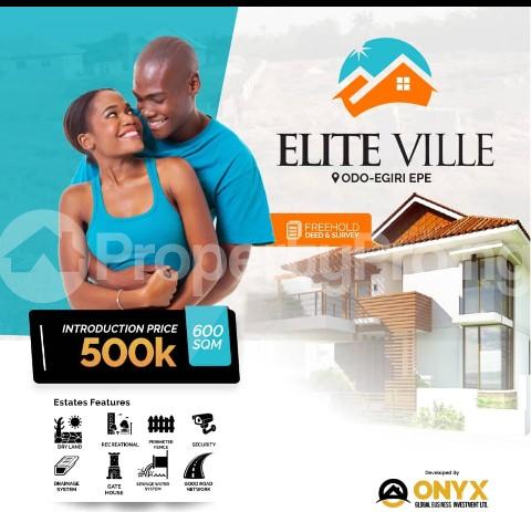 Land for sale Elite Ville Estate. Odo Egiri Poka. Epe Lagos