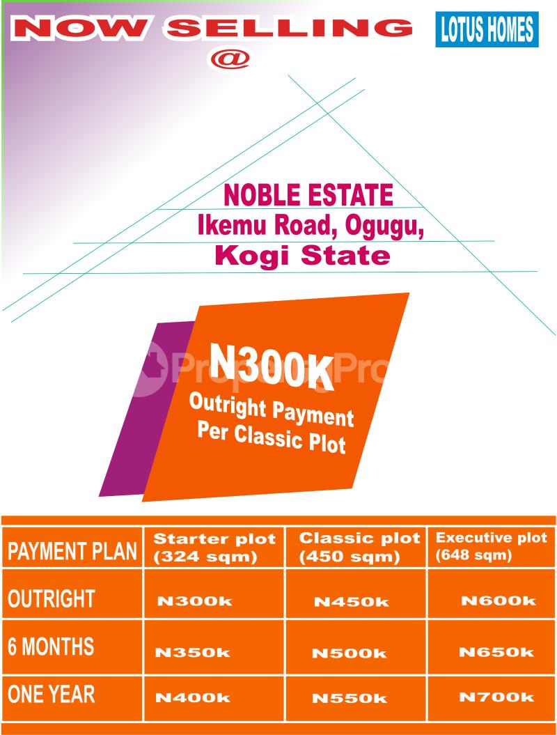 Land for sale Ikemu Road, Ogugu, Olamabolo Kogi