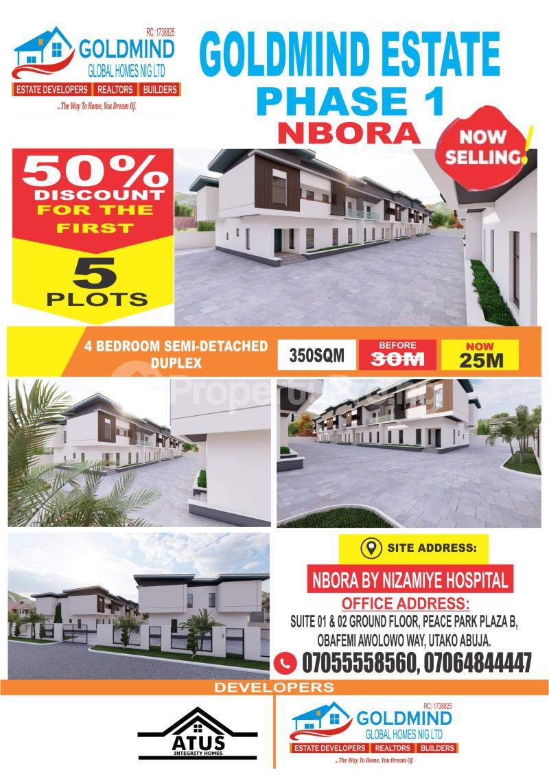 4 bedroom Land for sale Mbora By Nizamiye Hospital Abuja Nigeria, Mbora (nbora) Nbora Abuja