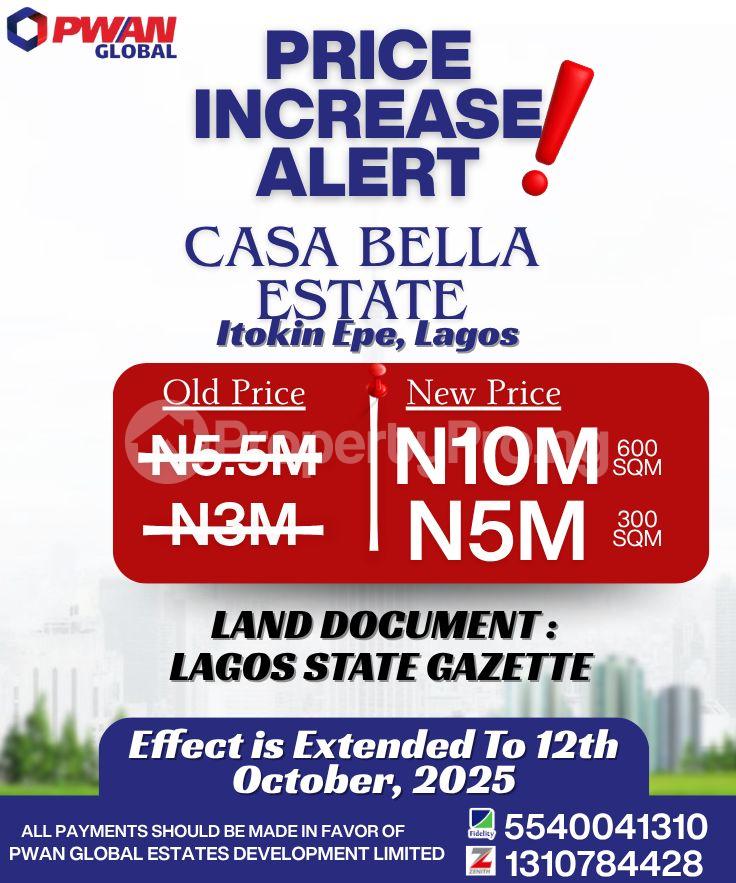Land for sale Itokin Epe Epe Lagos - 0