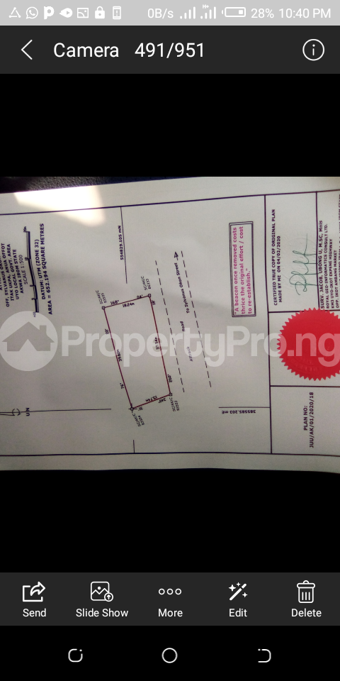 Land for sale Slyvanus Okon Off 4lanes Uyo Uyo Akwa Ibom - 0