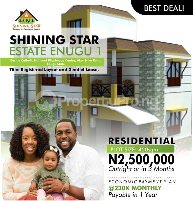 Land for sale Beside Catholic National Pilgrimage Centre, Akor Nike Road Enugu Enugu