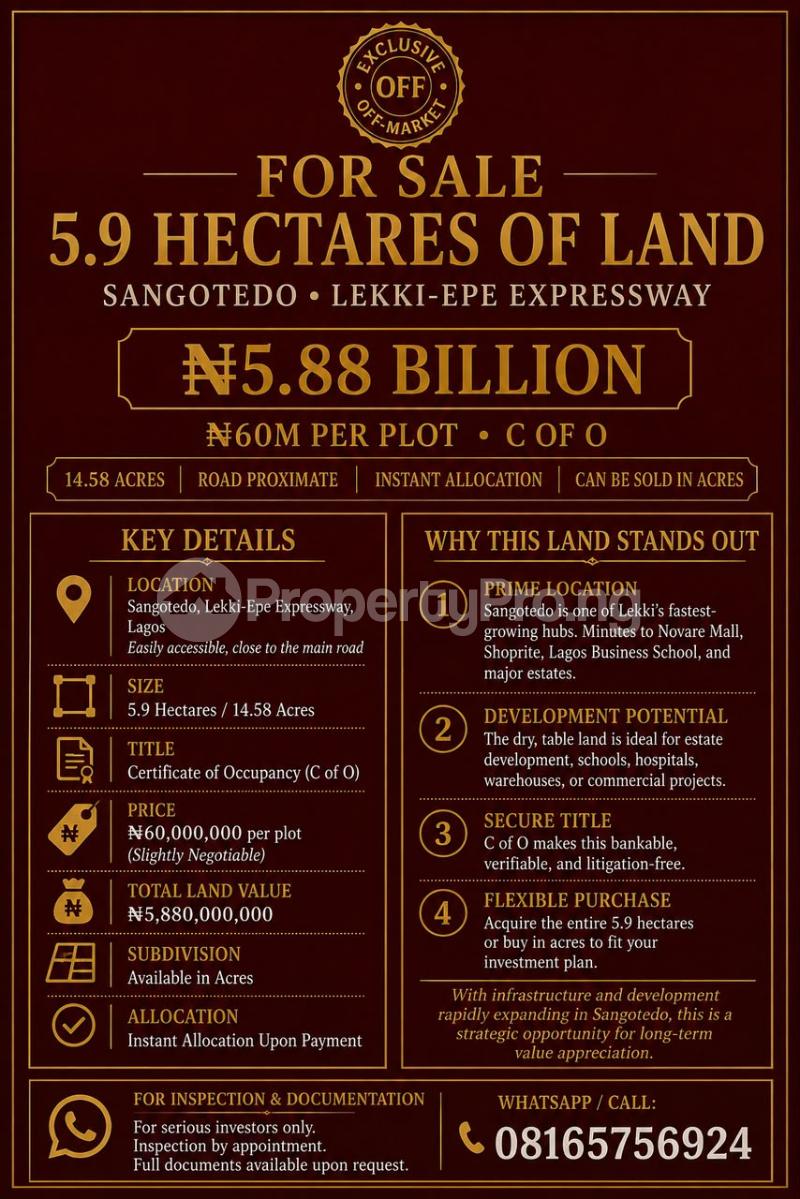 Land for sale Epe Lagos