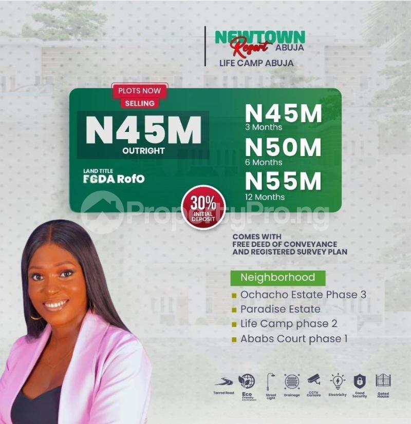 Land for sale Life Camp/ Newtown Resort Estate/ Ochacho Estate Phase3 Life Camp Abuja