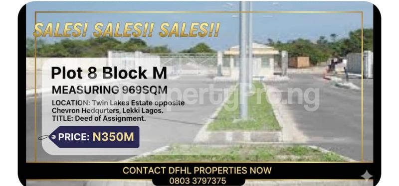 Land for sale Opposite Chevron Hqs Twin Lakes Estate Lekki Expressway Lekki Lagos
