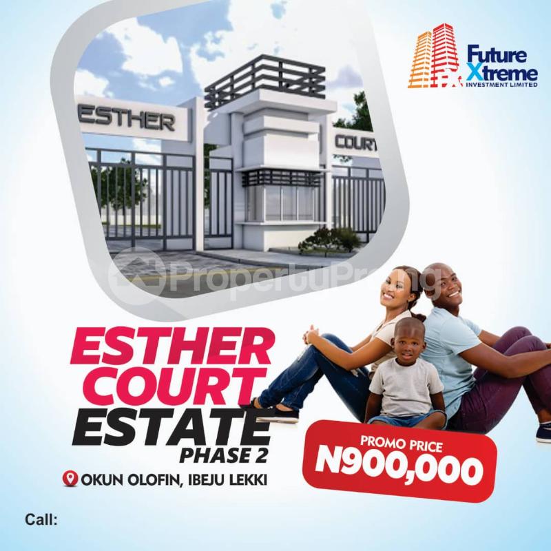 Land for sale Esther Court Phase2 Along Igbogun Road. LaCampaigne Tropicana Ibeju-Lekki Lagos
