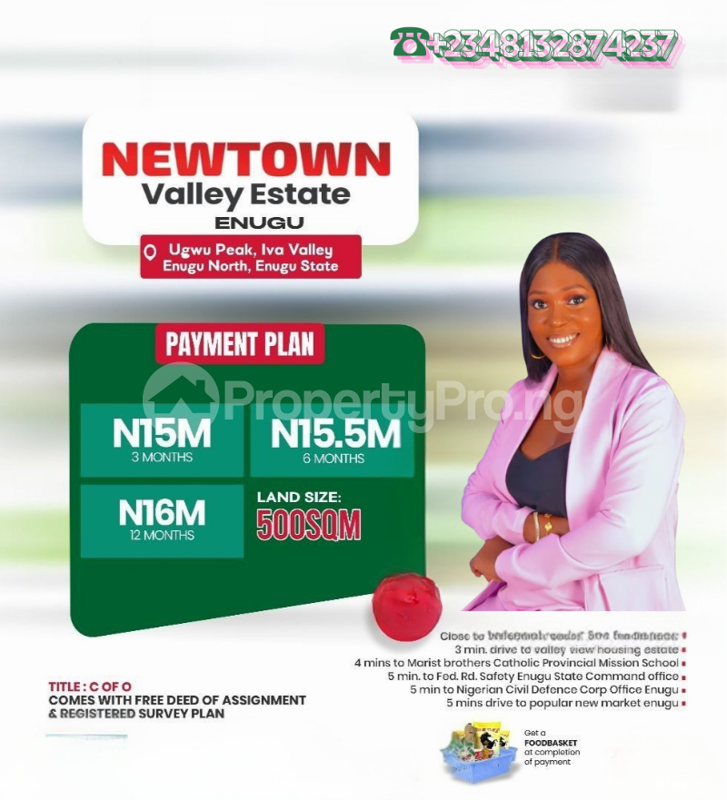 Land for sale New Town Valley Estate – Ugwu Peak/new Town Valley Estate / New Town Valley Estate/ Iva Valley Enugu North Enugu Enugu