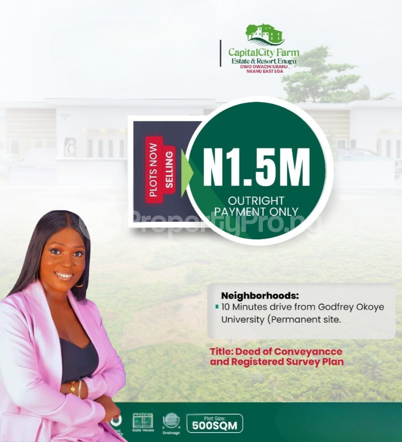 Land for sale Owoh Owachi/ Farm & Resort Estate/ Ubahu, Nkanu East Lga, Enugu Enugu