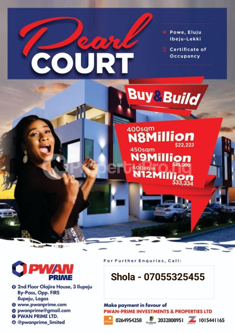 Land in Eluju IbejuLekki Lagos Land for sale in ibejulekki Land