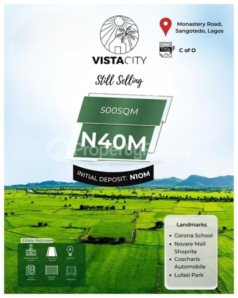 Land for sale Monastery road Sangotedo Lagos
