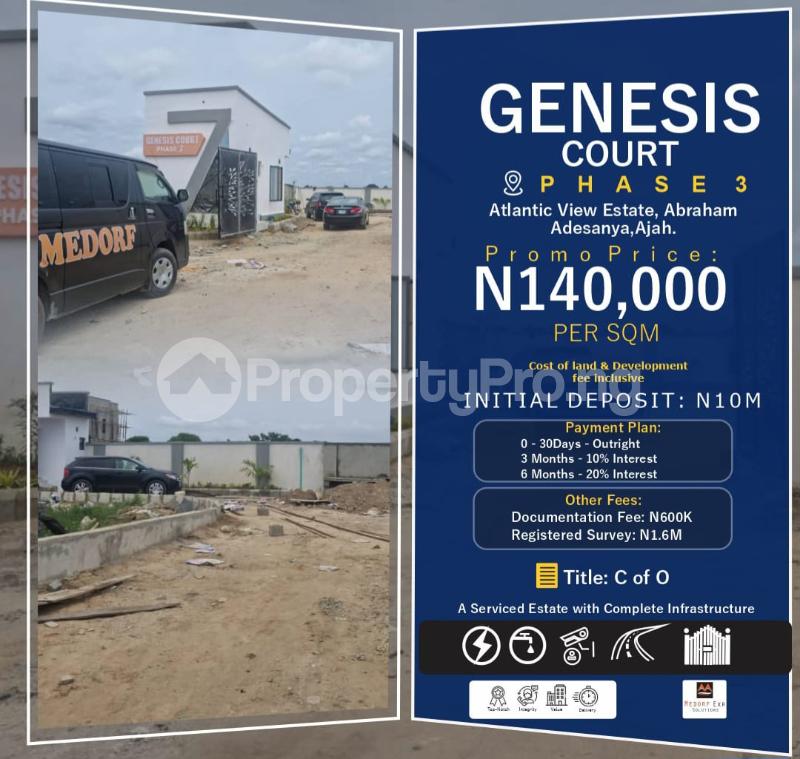 Land for sale Genesis Court Phase 3 Estate By General Paint Road Abraham adesanya estate Ajah Lagos - 0