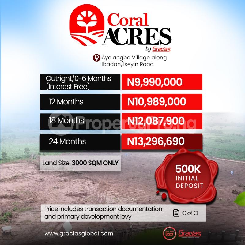 Land for sale Coral Acres Estate Ijaye, Akinyele Oyo - 0