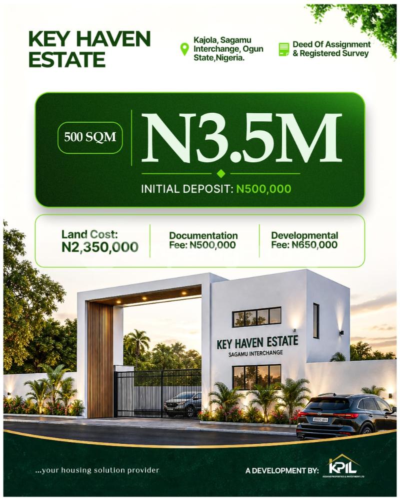 Land for sale Key Haven Estate Located At Sagamu Interchange Axis Sagamu Ogun