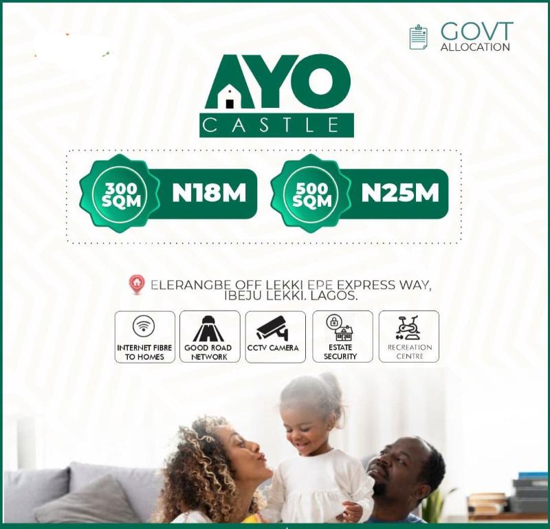 Land for sale Ayo Castle Estate Elerangbe Off Lekki Epe Expressway Eleranigbe Ibeju-Lekki Lagos - 0