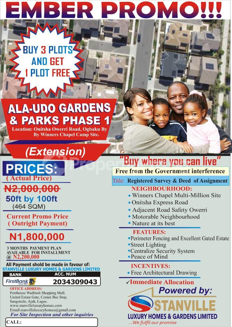 Land for sale Ogbaku Villa Off Onitsha/ Owerri Road. Owerri Imo