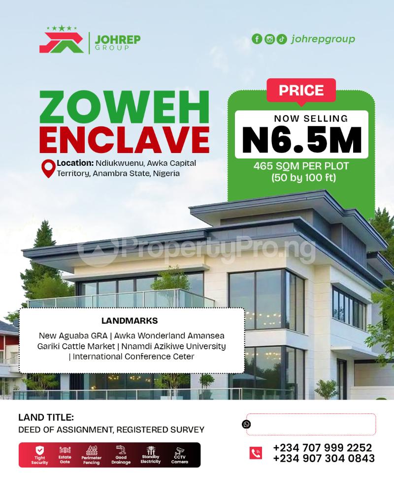 Land for sale Ndiukwuenu Awka 2.0 Awka South Anambra