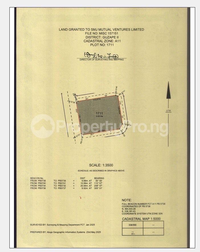 Land for sale Guzape Abuja